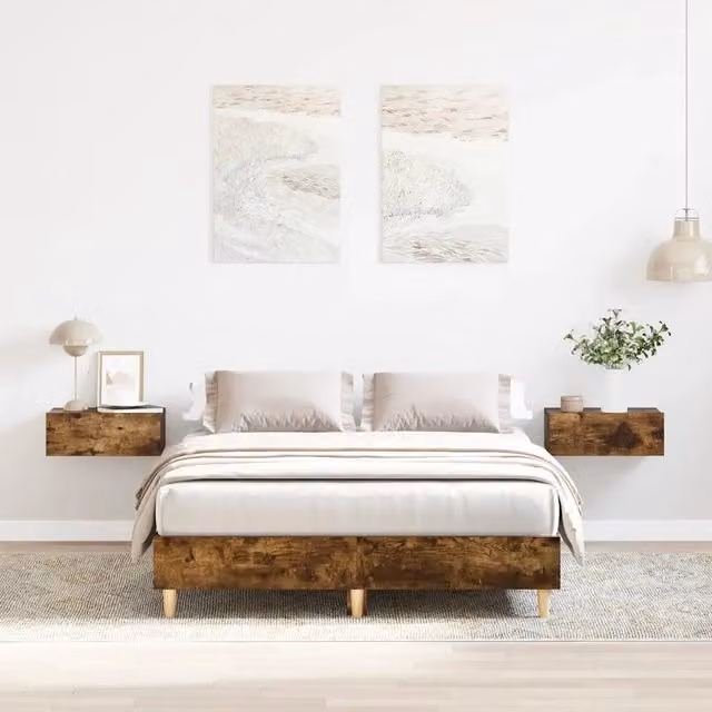Giroletto senza Materasso-Struttura Letto Rovere Fumo 120x200 cm in Truciolato 312817