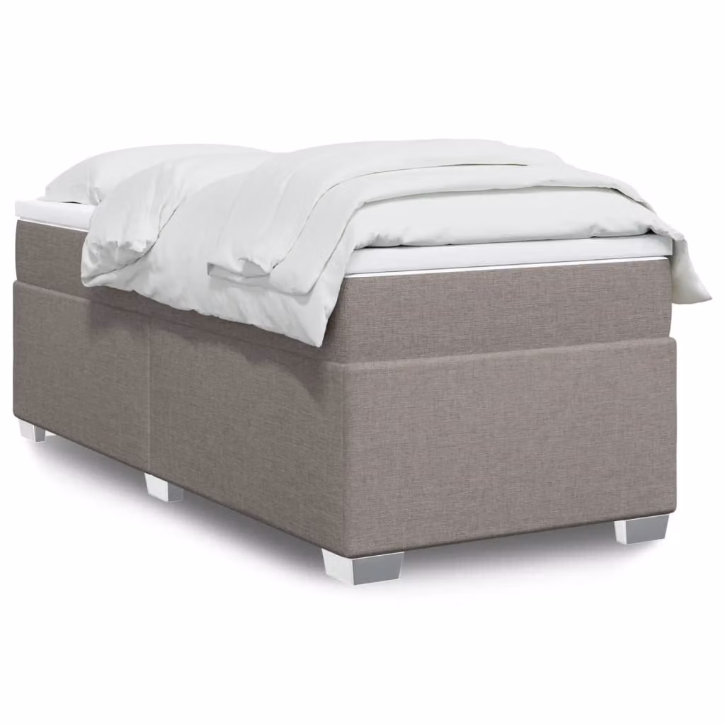 Maison Exclusive - Letto boxspring con materasso Taupe 80x200 cm Tessuto