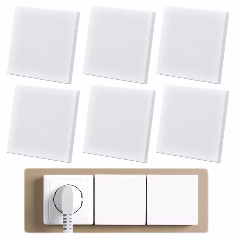 Presa copri-presa cieca - Confezione da 6 - Bianco