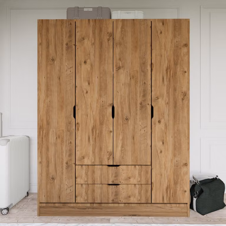 Skye Decor, 1600-140 - Noce, armadio, noce, 100% PANNELLI DI PARTICELLE RIVESTITI IN MELAMMINA, 140 x 45 x 182 cm