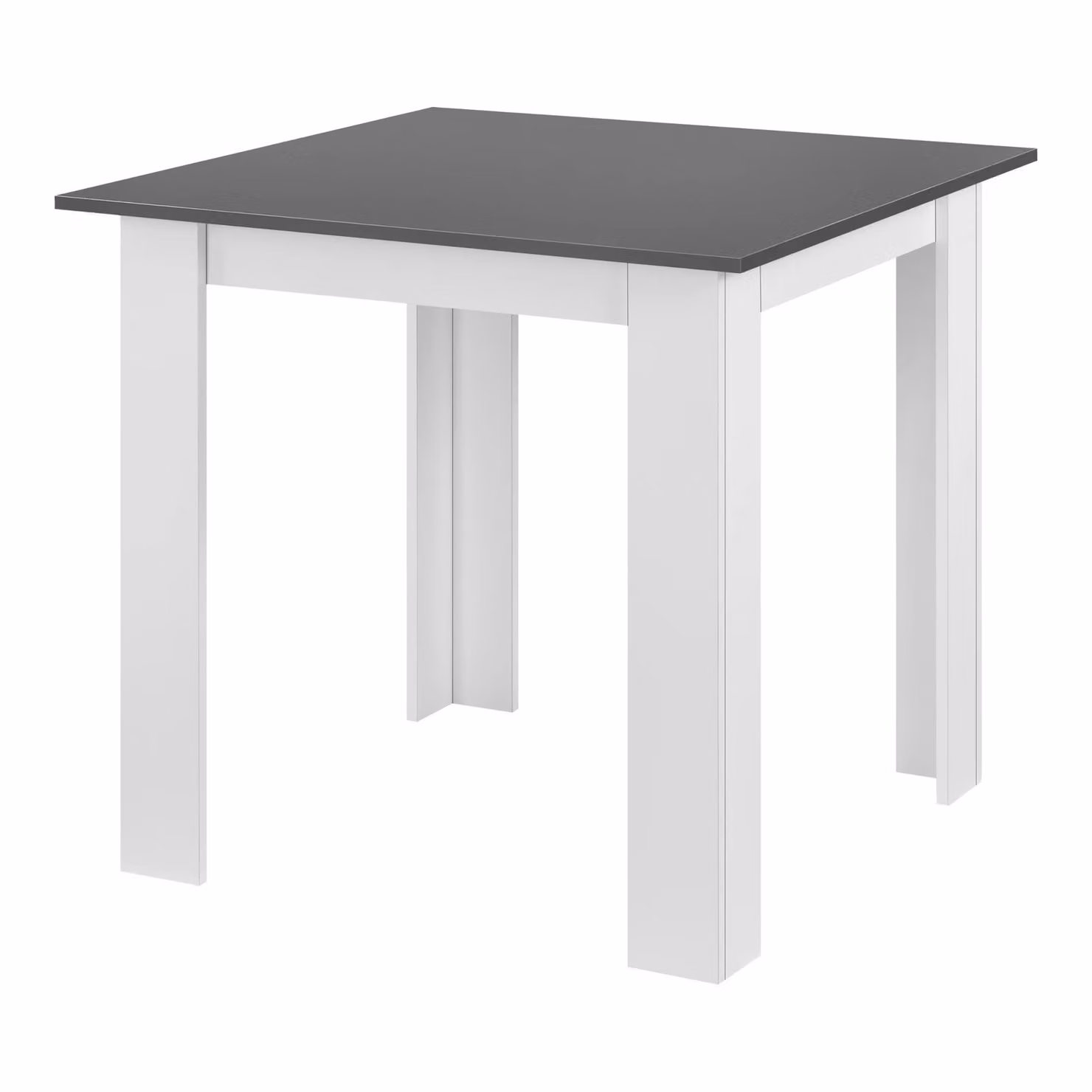 Tavolo da pranzo In And OutdoorMatch Maribel - Quadrato - 80x80x76 cm - Grigio scuro e bianco - Design moderno