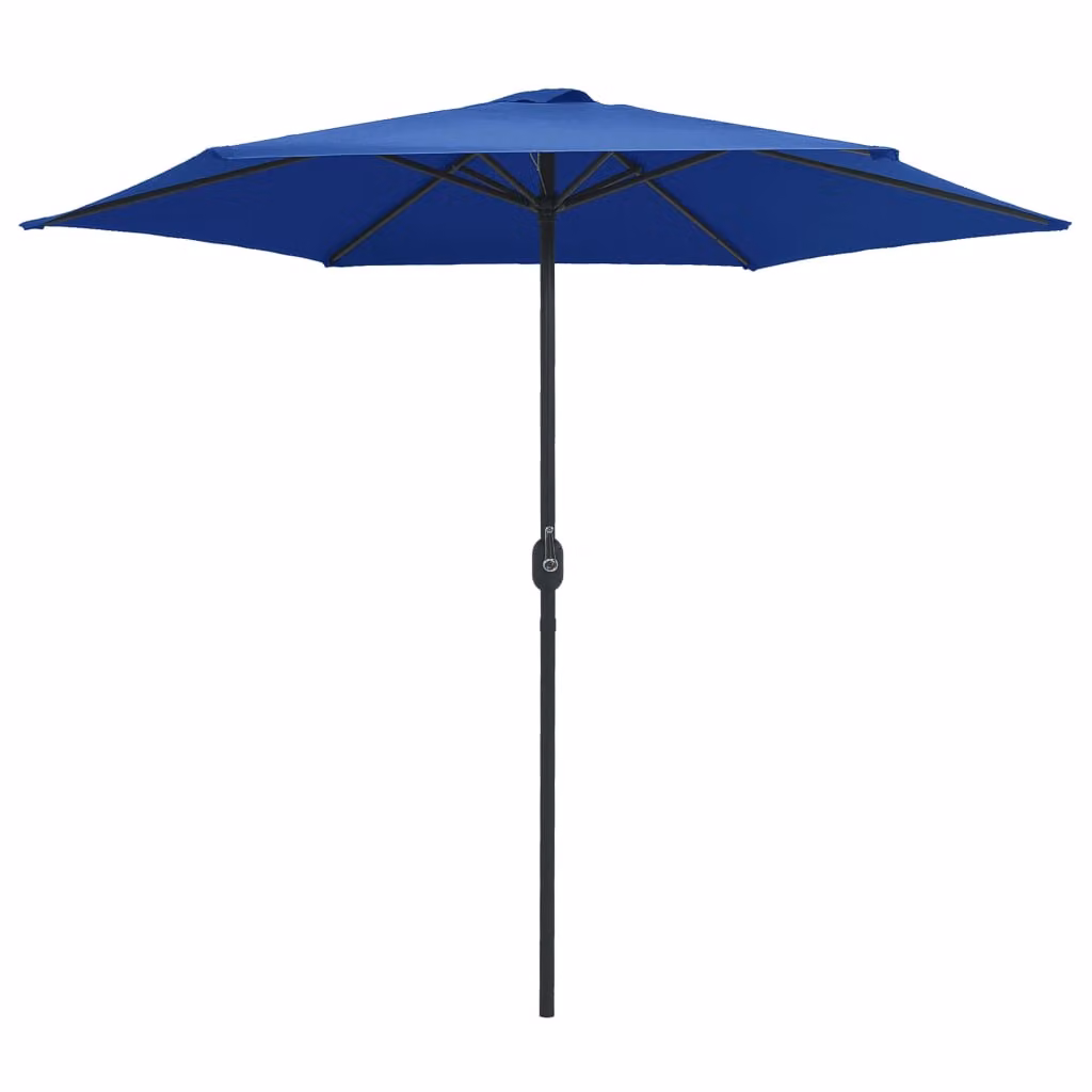 vidaXL Ombrellone con palo in alluminio 270x246 cm Azzurro