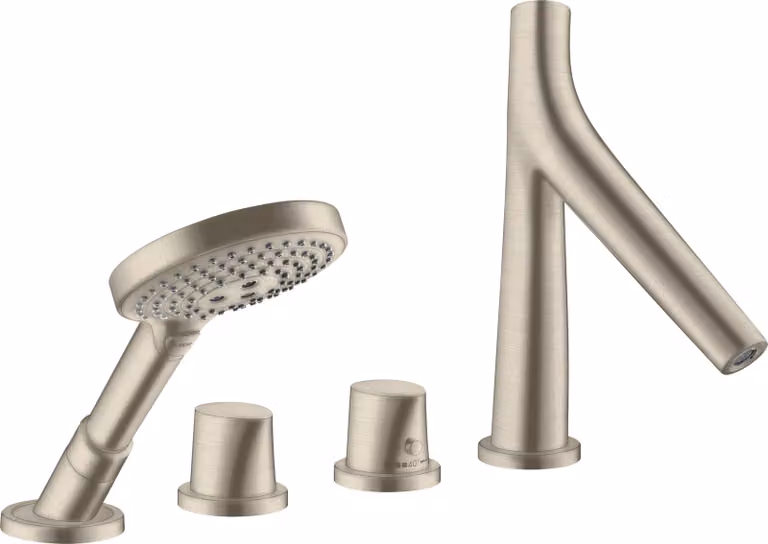 hansgrohe AXOR Starck Starck Robinet de baignoire biologique 4 trous avec thermostat, 2 consommateurs, 12425820, 12425820