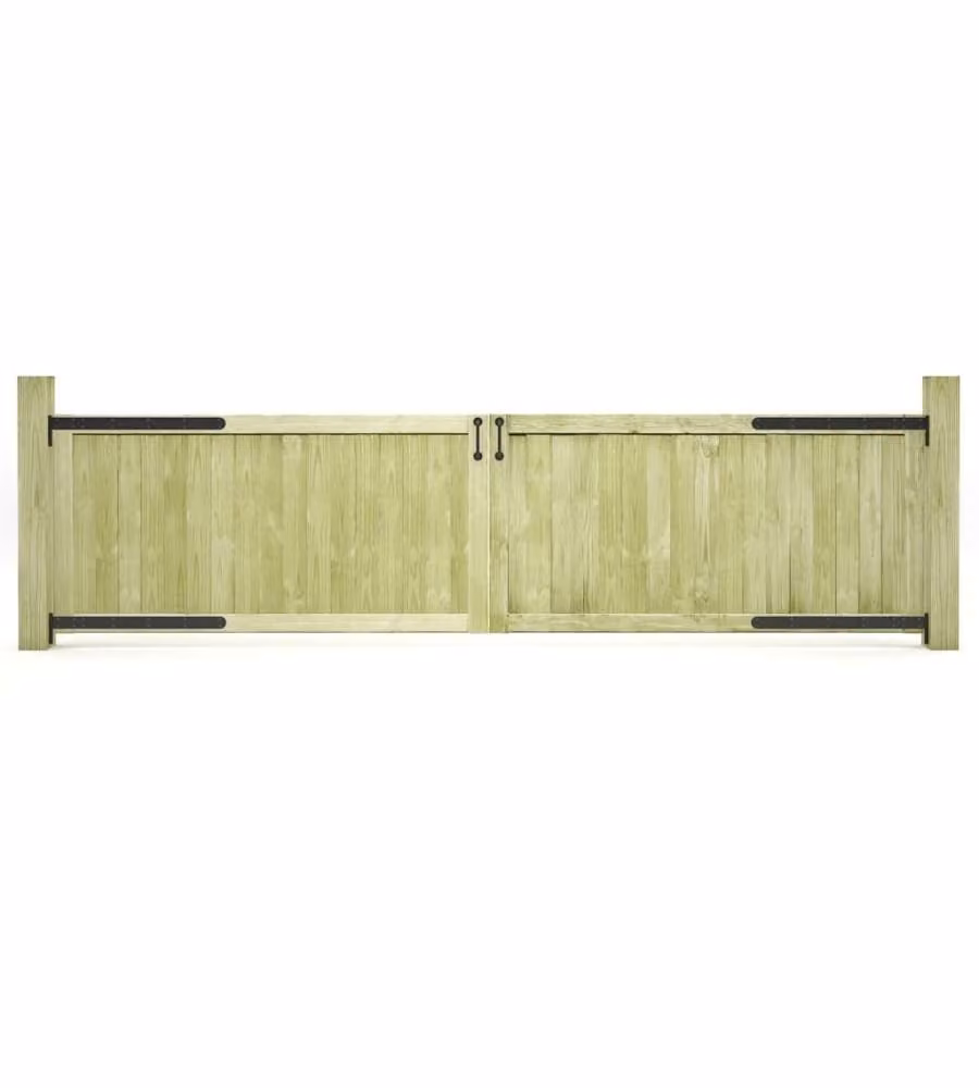 Cancelli da Giardino 2 pz in Pino Impregnato 300x75 cm