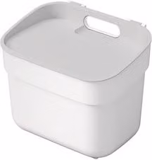 Pattumiera da cucina Curver Ready con coperchio a ribalta, Bianca, 5 l