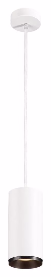 NUMINOS Lampada a sospensione LED per interni DALI SLV Dimensioni: 21,3 x 10 cm, Colore: bianco/nero, Temperatura colore: 3000 Kelvin, Angolo di emissione: 36 gradi