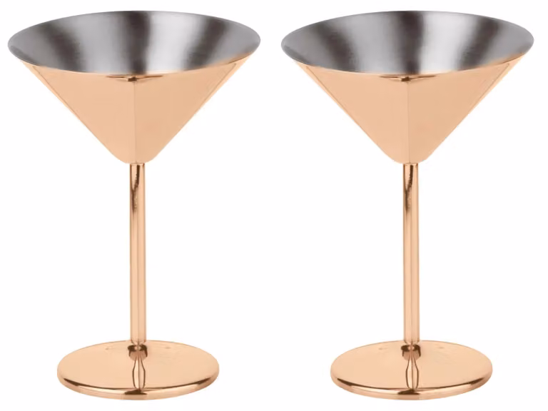 Calici Martini rame Paderno, 2 pezzi