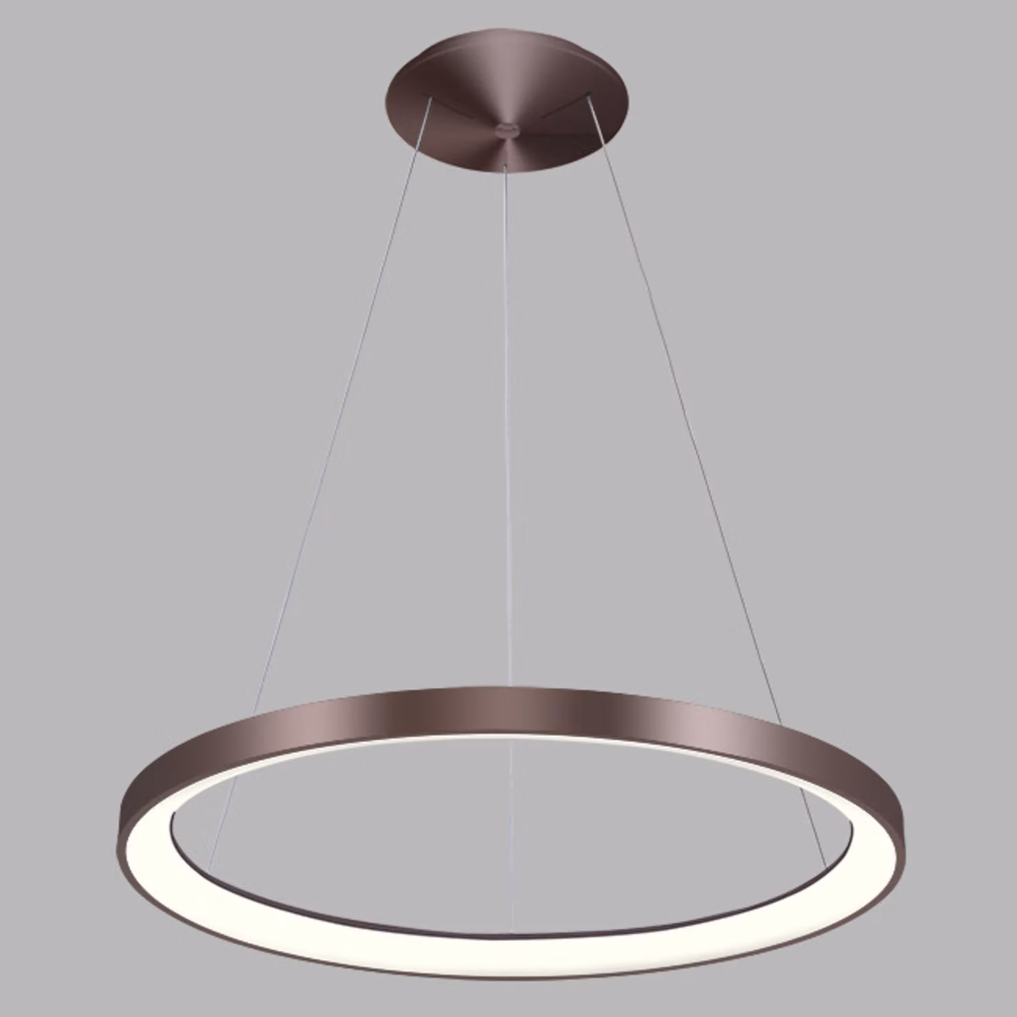 Lampadario LED dimmerabile BELLA SLIM P-Z CRI90, variante: caffè, Ø 780 mm, 60 W, 3000/4000 K, TRIAC