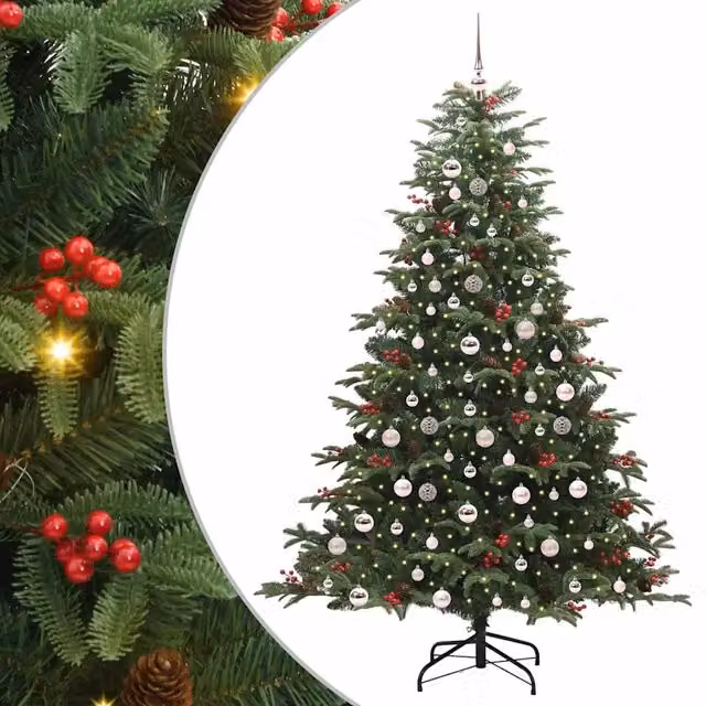 Albero di Natale | Decorazioni natalizie artificiale con 300 LED Verde 210 cm