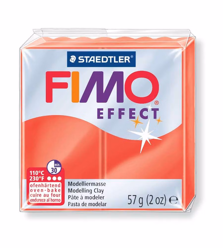 Pasta fimo soft effect 56 g rosso traslucido
