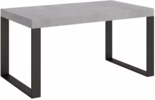 Tavolo allungabile 160/264x90 cm Tecno Premium colore cemento gambe antracite