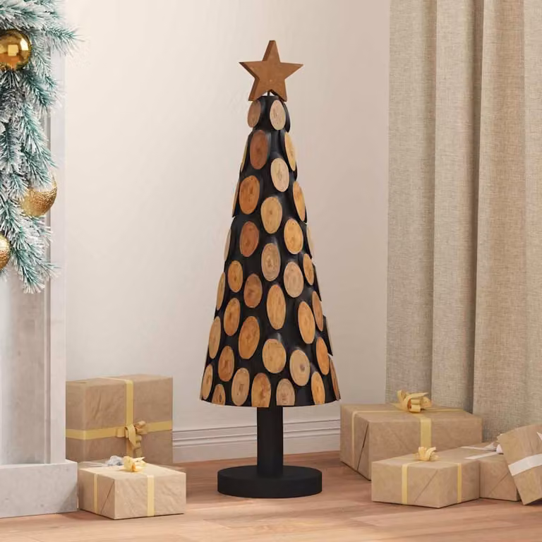 Maison Exclusive - Albero di Natale con supporto marrone 90 cm in legno massello di teak
