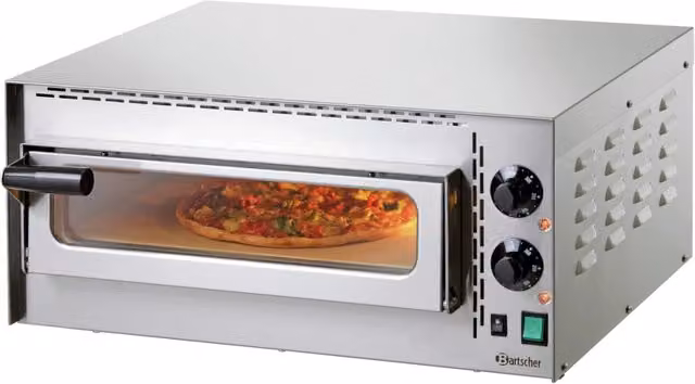 Forno per pizza Mini Plus Bartscher elettrico in acciaio inox color argento con pietra refrattaria e riscaldamento superiore e inferiore