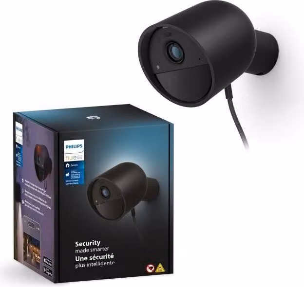 Telecamera di sorveglianza, Philips Hue Secure, HD 1080P, interno ed esterno, nero
