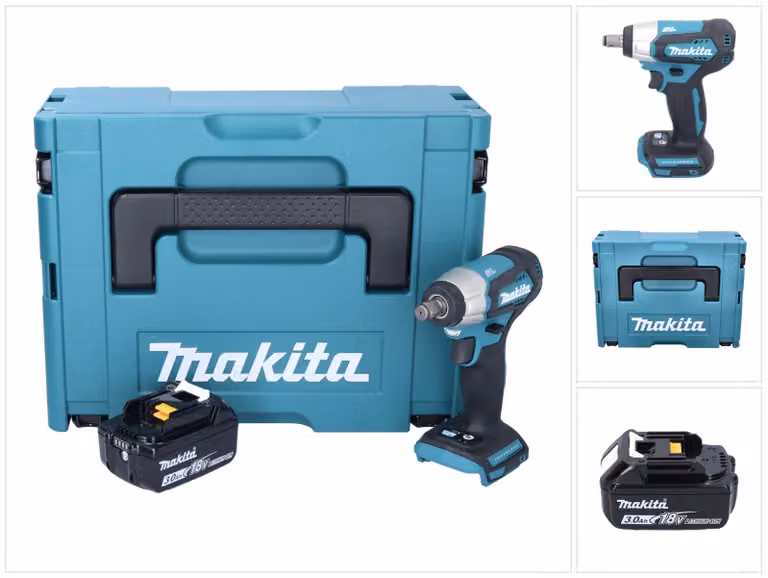 Avvitatore a impulsi a batteria Makita DTW 181 F1J 18 V 210 Nm 1/2" brushless + 1x batteria ricaricabile 3,0 Ah + Makpac - senza caricabatterie