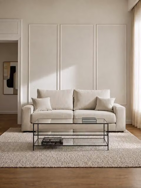 Divano 3 posti Orson Kenay Home beige L: 216 cm