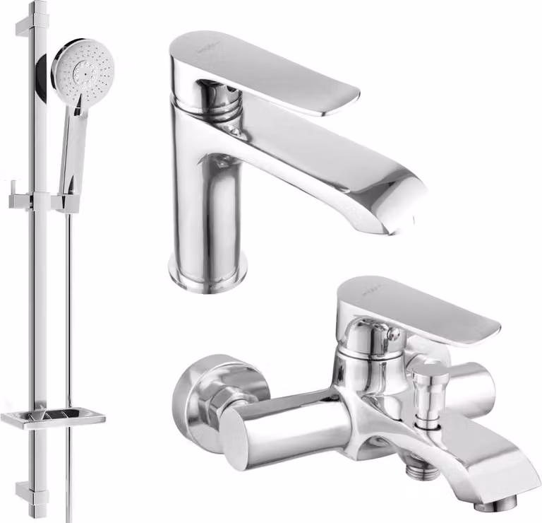 Mexen Pecos DQ40 set da bagno, cromo - 72703DQ40-00