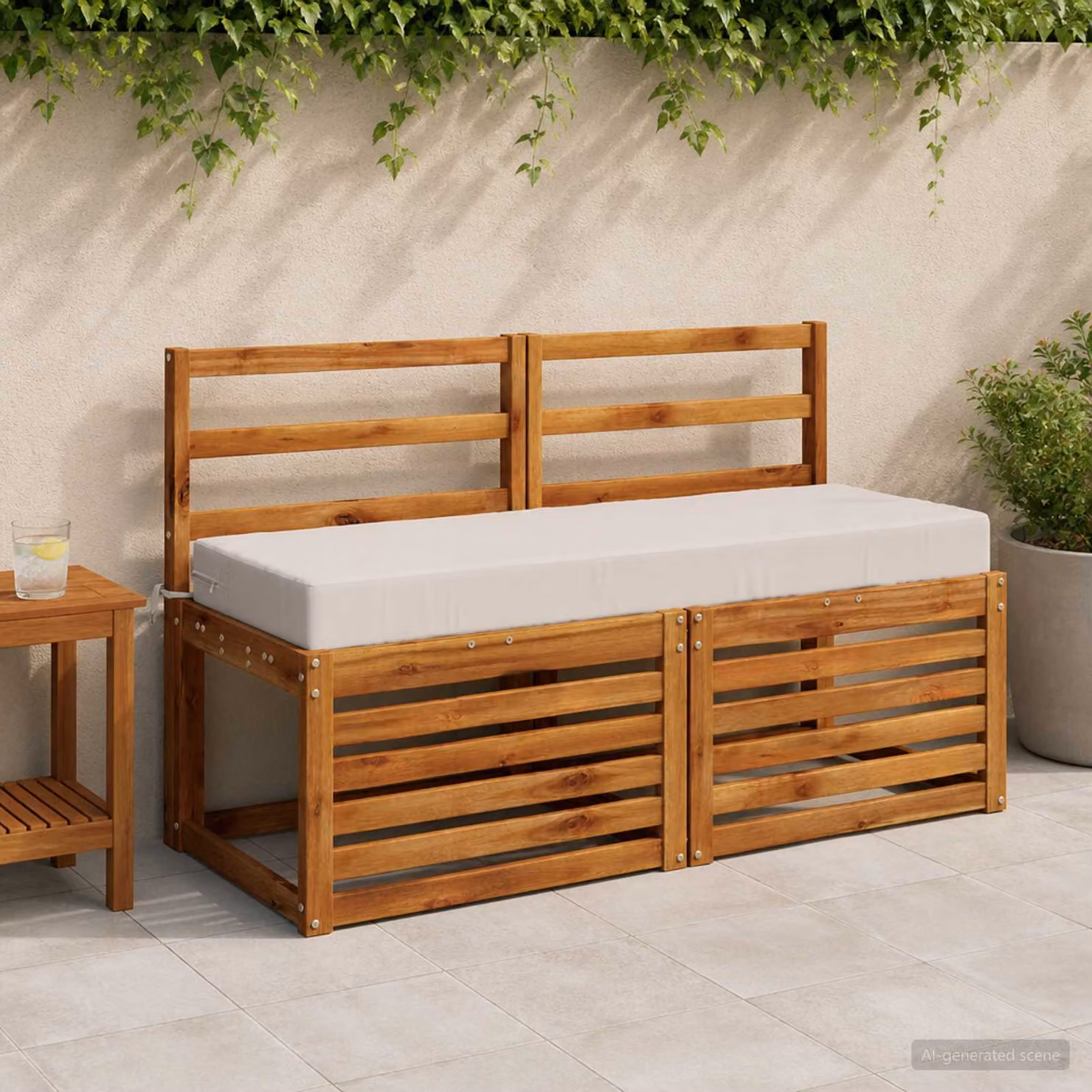 vidaXL Cuscino per la seduta SOEST in poliestere bianco con rivestimento lavabile e resistente ai raggi UV