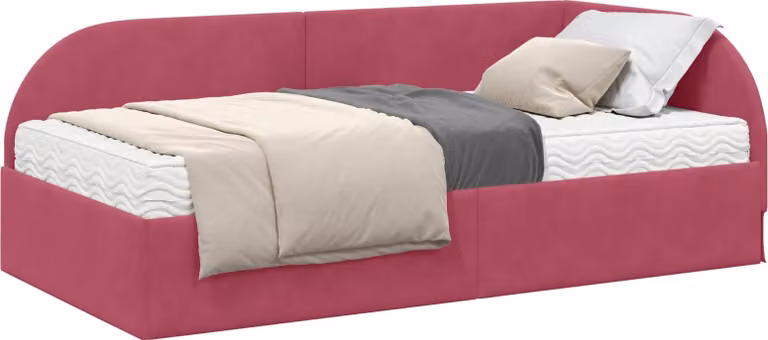 Struttura Letto Angolare con Materasso 2 pcs Verde Velluto