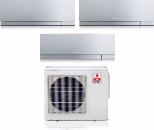 Condizionatore Mitsubishi Electric Trial Split Kirigaine Zen Silver 9000+9000+18000 con MXZ-3F54VF R-32 e Wi-Fi Integrato