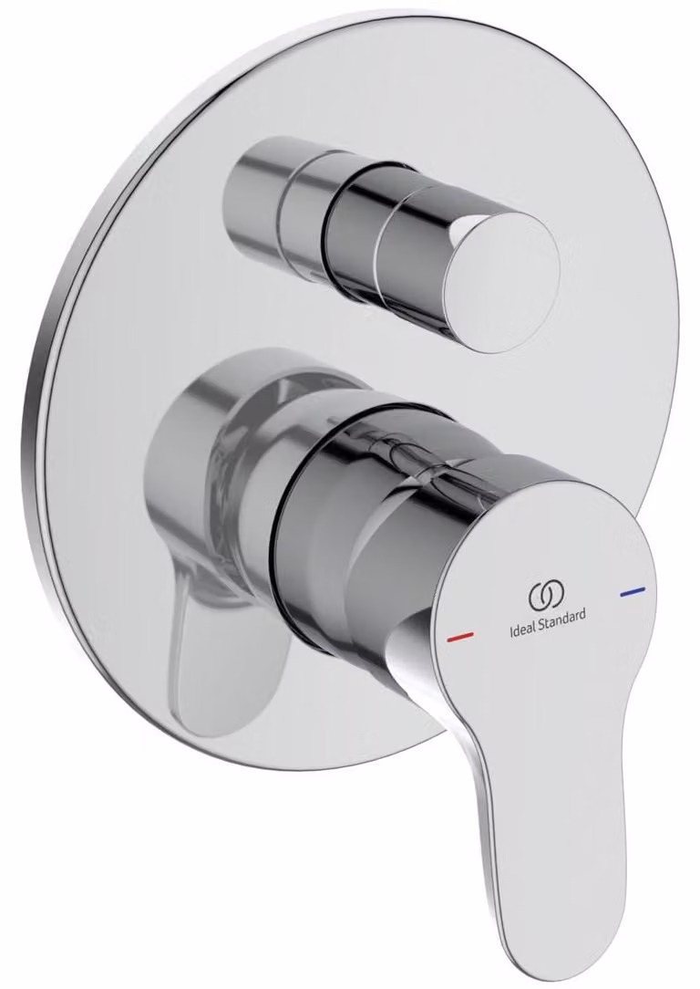 Miscelatore monocomando da incasso, a due vie, set completo, cromato