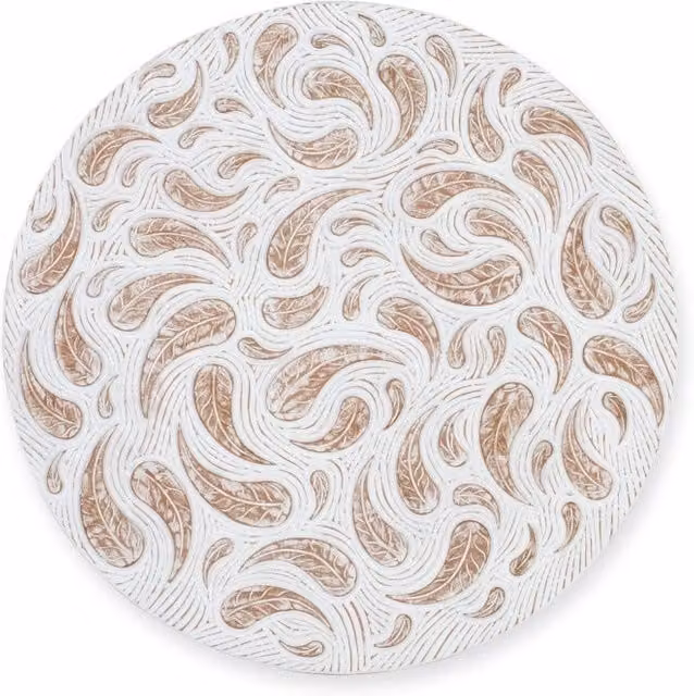 Pannello in MDF bianco decapato Giner y Colomer L: 120 cm, P: 120 cm, H: 12 cm