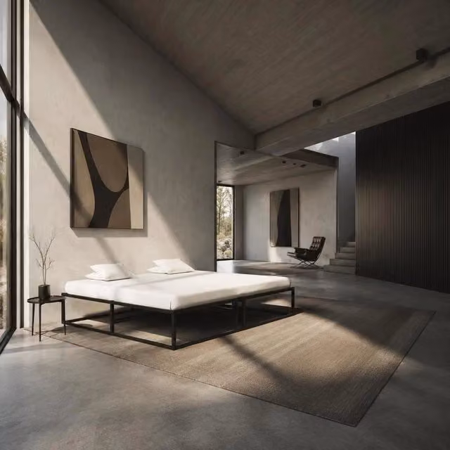Black Metal Bed Frame, 160x200 Cm