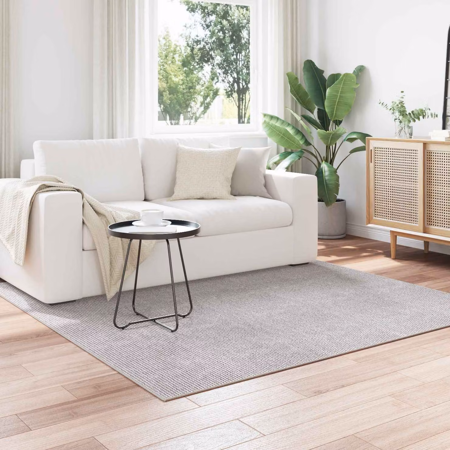 Tappeto per interni vidaXL LUGO moderno con design astratto, beige e grigio, L/P: 120 x 120 cm, in poliestere