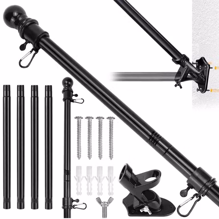 Supporto per bandiera - Accessori per bandiere - Adatto per pali di bandiera da 180 cm - Design che evita aggrovigliamenti - Smontabile - Facile da montare - Adatto per interni ed esterni