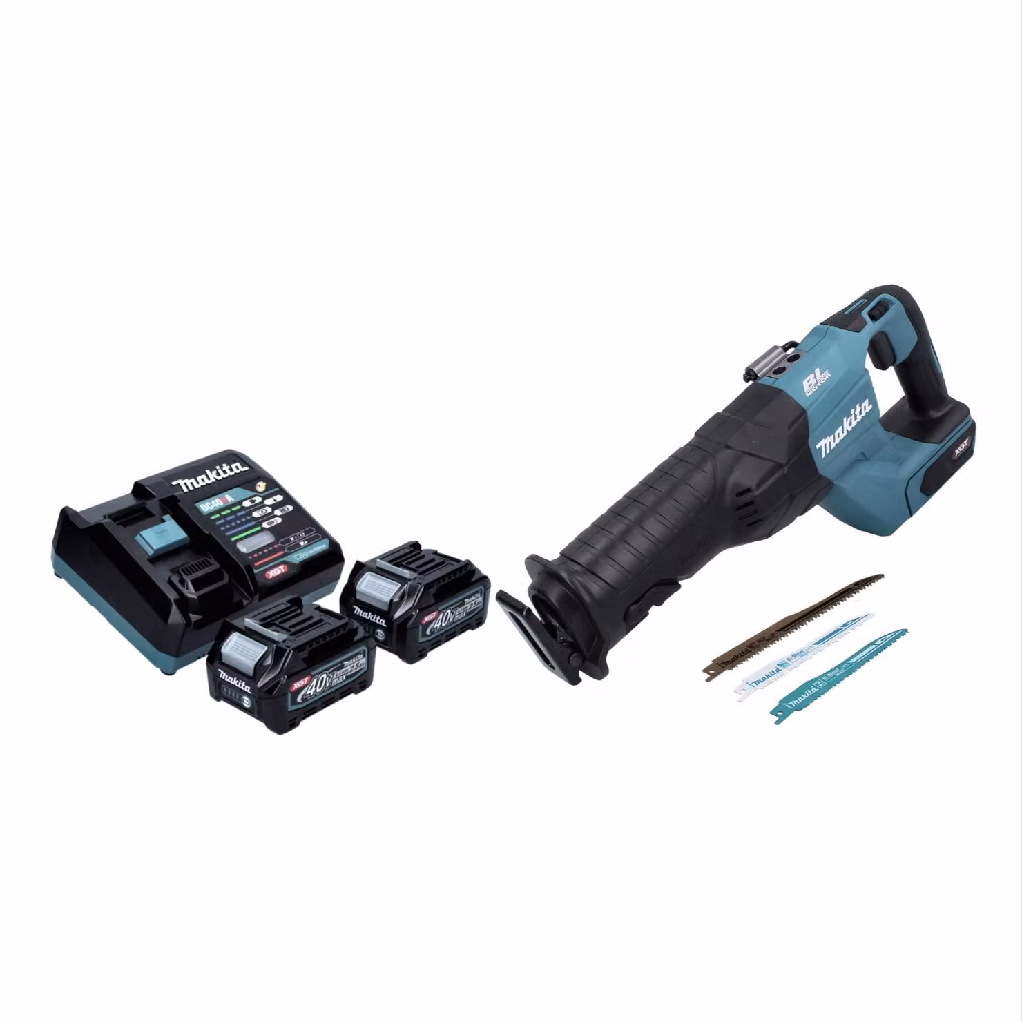Sega circolare a batteria Makita JR 001 GD2 Sega circolare brushless 40 V max. XGT + 2x batteria 2,5 Ah + caricabatterie - senza custodia