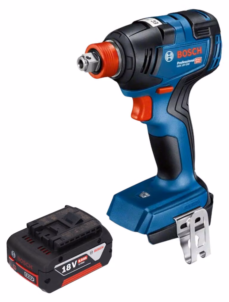 Avvitatore a impatto a batteria Bosch GDX 18V-200 Professional 18 V 200 Nm Brushless + 1 batteria da 5,0 Ah - senza caricabatterie