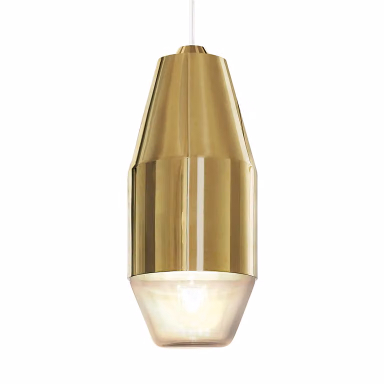 kdln Lampada a sospensione Yuma, dimmerabile, Ottone / Oro, Soggiorno / Sala da pranzo, Metallo, Design, Lampada a sospensione