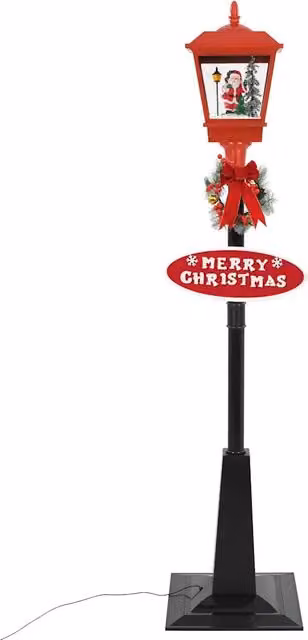 Lampione di Natale con Babbo Natale-Decorazioni natalizie 180 cm LED