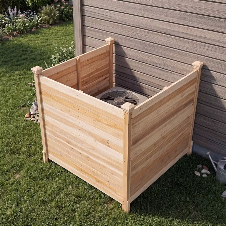 Recinto da giardino Costway a 3 pannelli in legno massello naturale colore marrone