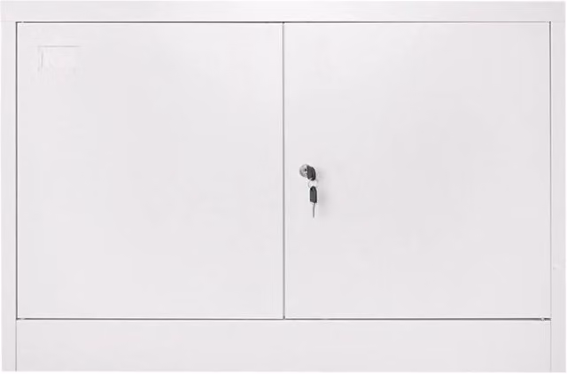 Armadio metallico con 2 ante e 1 ripiano – 900×600×400 mm, grigio Breckner Germany