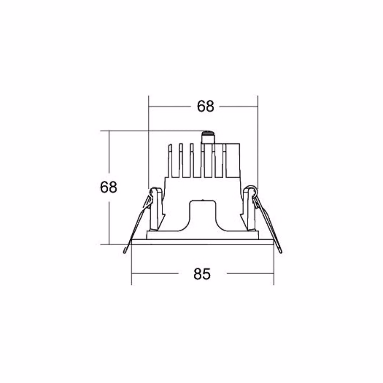 BRUMBERG Apollo Micro, liscio, rotondo, DALI, 4.000 K, nero dimmerabile, Nero, Soggiorno / Sala da pranzo, Alluminio, Moderno, Downlight
