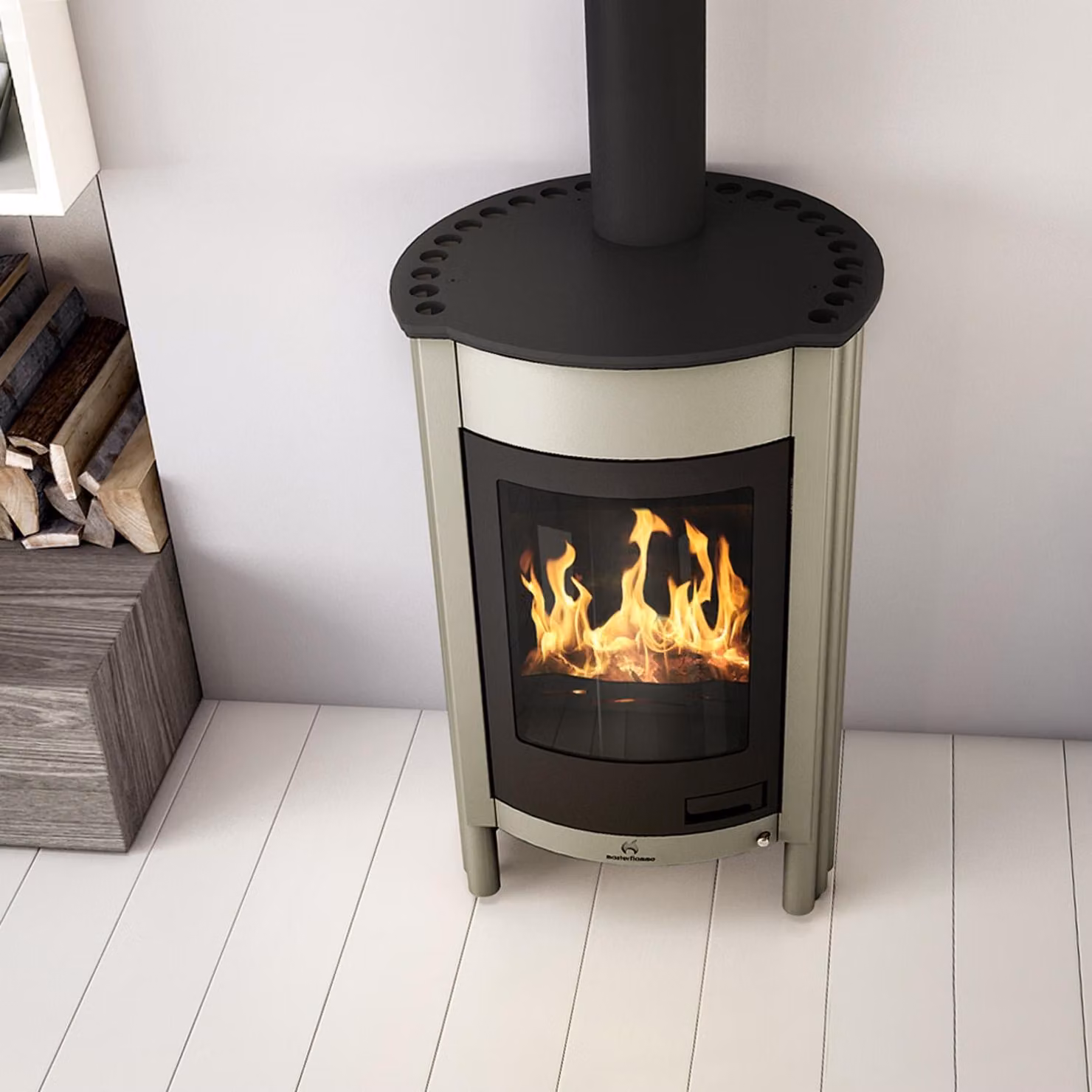 Termocamino HS FLAMINGO MASTERFLAMME Medie I - oliva