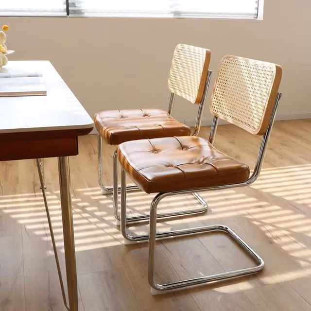 Set 4 sedie da pranzo ¨C Minimal ¨C similpelle imbottite gambe metallo design moderno grigio