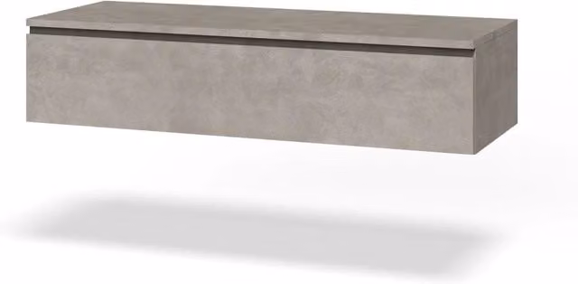 Base con top 1 cassetto ASTRA L.120 P.45 H.27 cm colore avana pietra