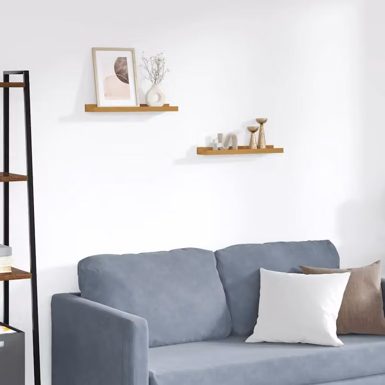 Set di 2 scaffali da parete moderni vidaXL in beige, L 40 x P 9 x H 3 cm