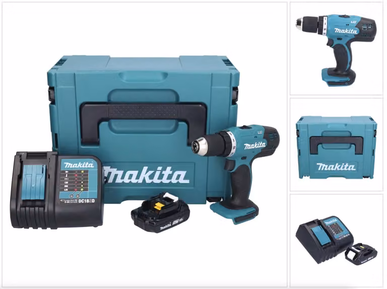 Avvitatore a batteria Makita DDF 453 SY1J 18 V 42 Nm + 1x batteria 1,5 Ah + caricabatterie + Makpac
