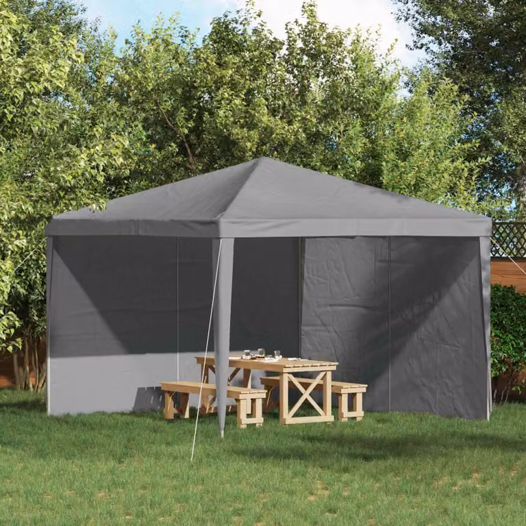Set di 2 pareti per tenda da festa vidaXL, Grigio Chiaro, L: 300 cm x H: 195 cm