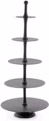 Alzata decorativa a 5 piani Bizzotto in metallo nero opaco H: 152 cm, L: 63 cm