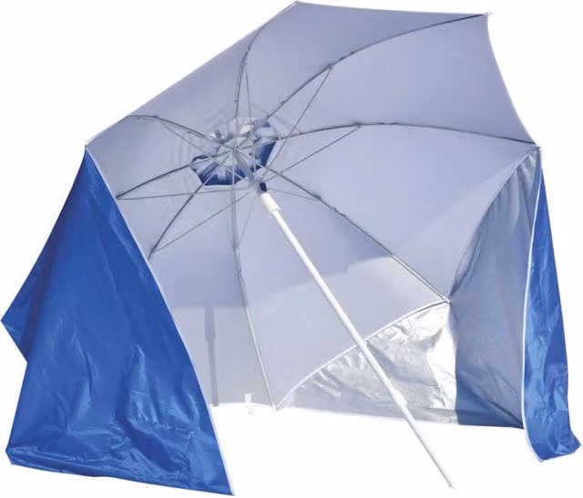 Set di 12 ombrelloni tenda Moia multicolore con protezione UV e picchetti per fissaggio a terra in poliestere