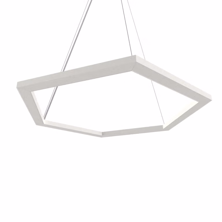 Lampada A Sospensione Esagono D60 Monocolore Opaca
