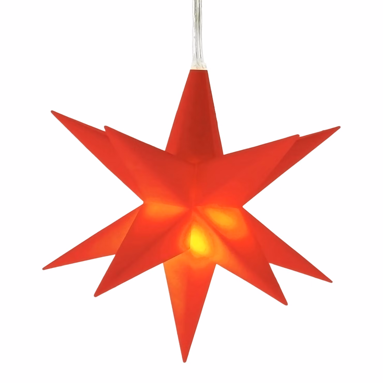 Stella LED 3D con 2 LED e timer - colore: rosso