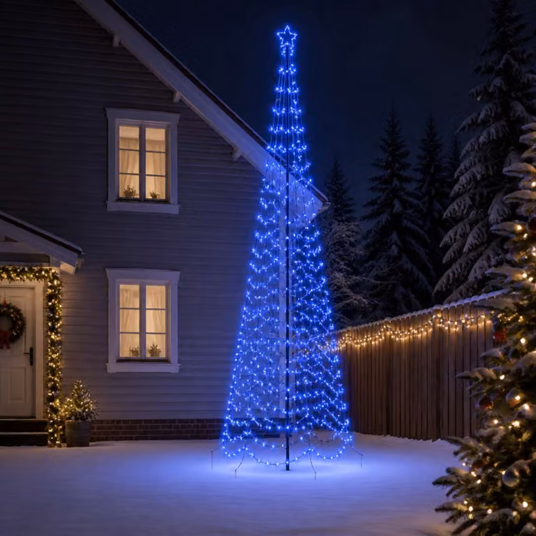 vidaXL Albero di Natale a spirale LED con picchetto EKENAS 400 cm