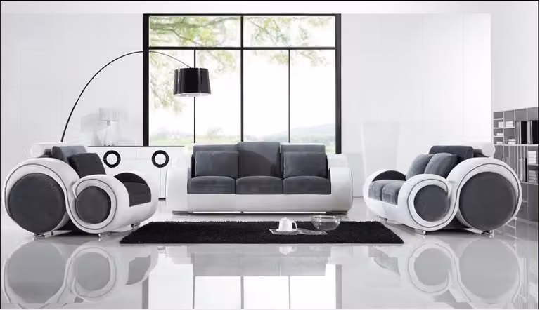 Moderne Sofagarnitur 3+2+1 Sitzer Set Design Sofas Polster Couchen Textil Relax