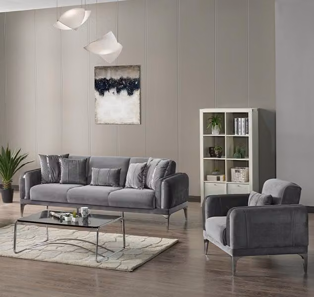 Wohnzimmer Set Sitzgruppe Sofa 3 Sitzer Dreisitzer Sessel luxuriöse Polster