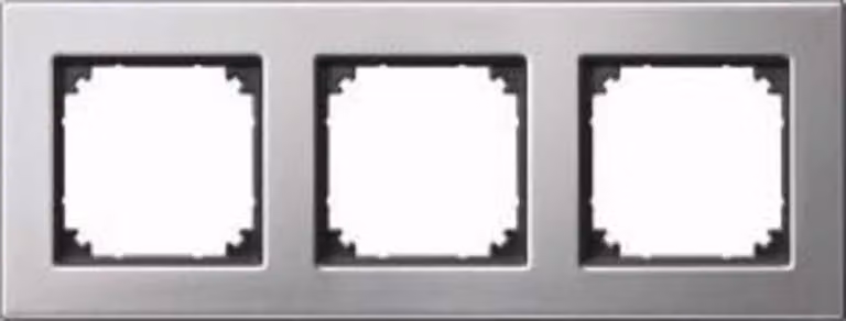 Telaio in metallo M-PLAN, a 3 ante, argento platino